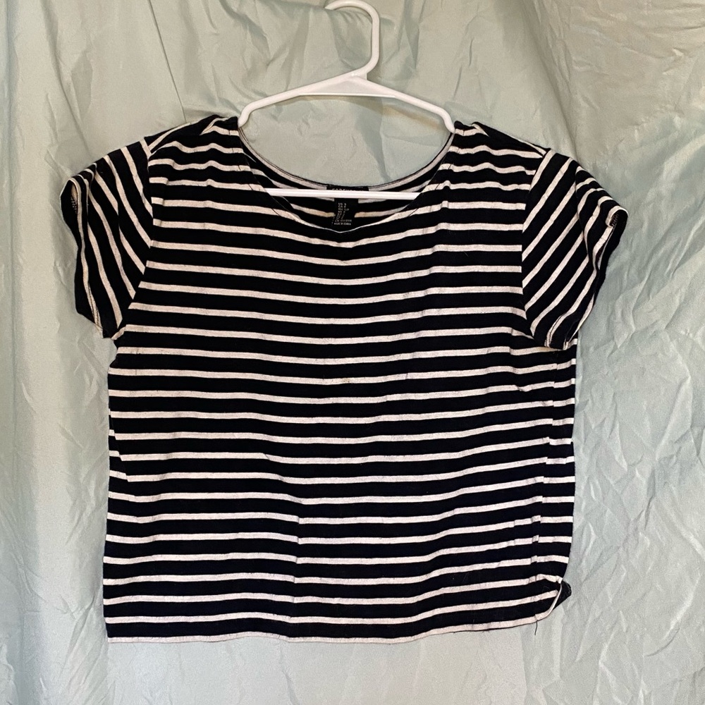 striped forever 21 crop top